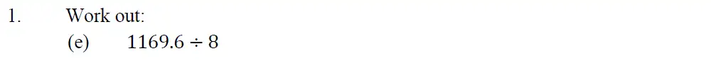 Question 1(e) - Oundle School – 13 Plus Maths Entrance Exam 2013