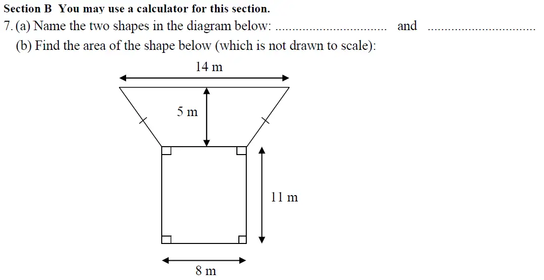 Question 7(a,b) - Oundle School – 13 Plus Maths Entrance Exam 2013