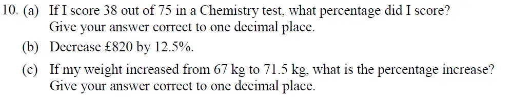 Question 10 - Oundle School – 13 Plus Maths Entrance Exam 2013