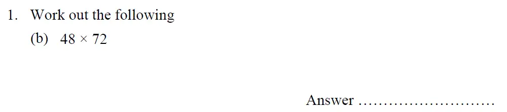 Question 1(b) - Oundle School – 13 Plus Maths Entrance Exam 2014