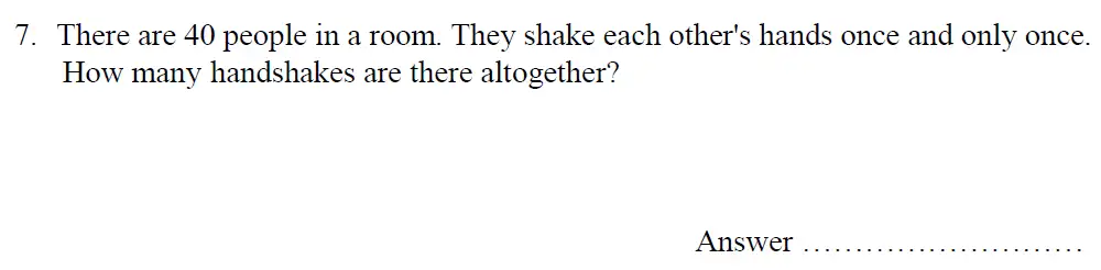 Question 7 - Oundle School – 13 Plus Maths Entrance Exam 2014