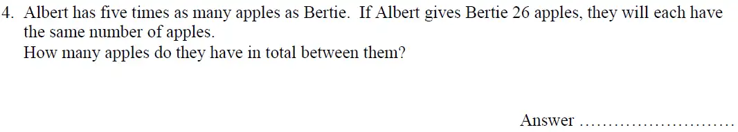 Question 4 - Oundle School – 13 Plus Maths Entrance Exam 2016