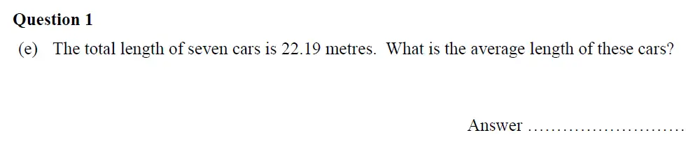 Question 1(e) - Oundle School – 13 Plus Maths Entrance Exam 2017