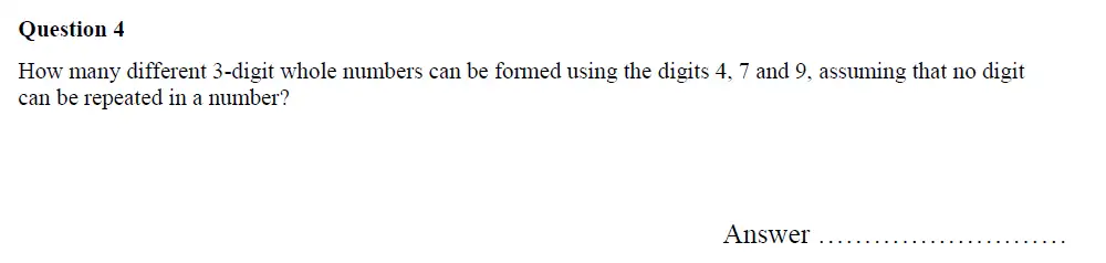 Question 4 - Oundle School – 13 Plus Maths Entrance Exam 2017
