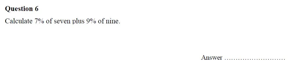 Question 6 - Oundle School – 13 Plus Maths Entrance Exam 2017