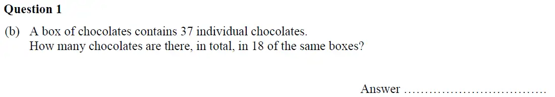 Question 1(b) - Oundle School – 13 Plus Maths Entrance Exam 2018