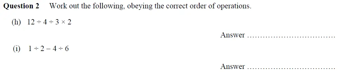 Question 2(h,i) - Oundle School – 13 Plus Maths Entrance Exam 2018