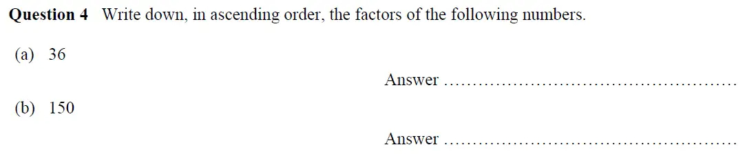 Question 4(a,b) - Oundle School – 13 Plus Maths Entrance Exam 2018