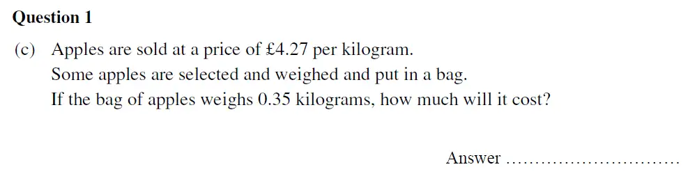 Question 1(c) - Oundle School - 13 Plus Maths Entrance Exam 2020