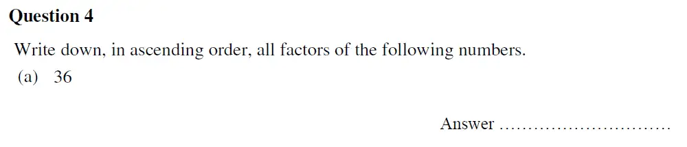 Question 4(a) - Oundle School - 13 Plus Maths Entrance Exam 2020