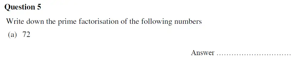 Question 5(a) - Oundle School - 13 Plus Maths Entrance Exam 2020