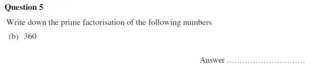 Question 5(b) - Oundle School - 13 Plus Maths Entrance Exam 2020