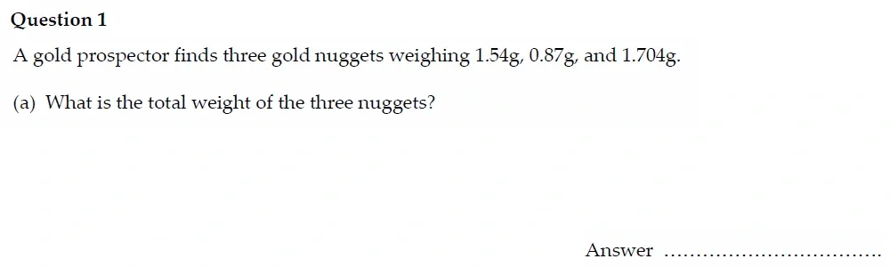 Question 01(a) - Oundle School - 13 Plus Maths Entrance Exam Paper 2022
