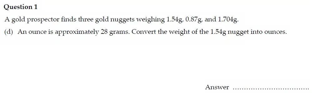 Question 01(d) - Oundle School - 13 Plus Maths Entrance Exam Paper 2022