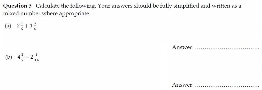 Question 03(a,  b) - Oundle School - 13 Plus Maths Entrance Exam Paper 2022