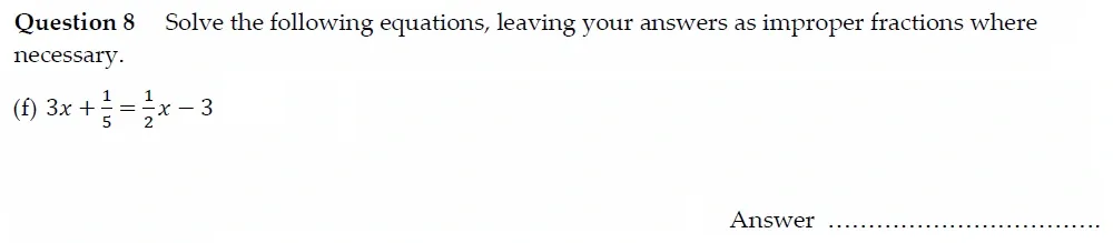 Question 08(f) - Oundle School - 13 Plus Maths Entrance Exam Paper 2022