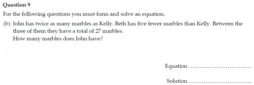 Question 09(b) - Oundle School - 13 Plus Maths Entrance Exam Paper 2022