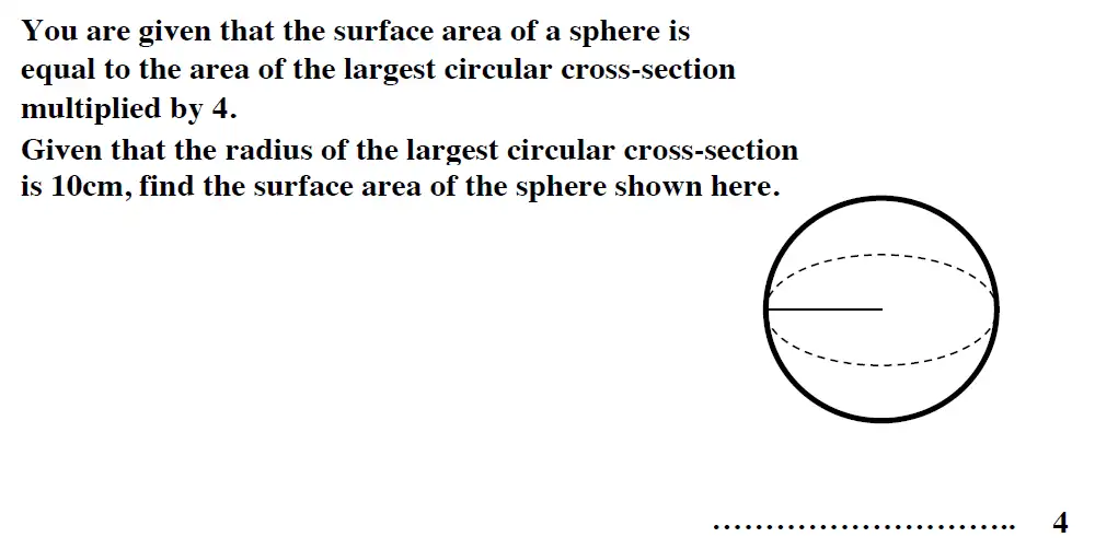 Question 3 - Reigate Grammar School – 13 Plus Maths Entrance Exam 2013 – Calculator
