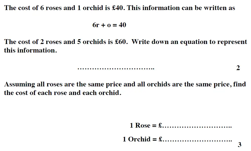 Question 4(a,b) - Reigate Grammar School – 13 Plus Maths Entrance Exam 2013 – Calculator