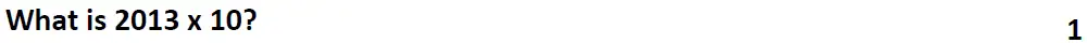 Question 3 - Reigate Grammar School – 13 Plus Maths Entrance Exam 2013 – Non-calculator