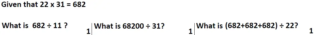 Question 8(a,b,c) - Reigate Grammar School – 13 Plus Maths Entrance Exam 2013 – Non-calculator