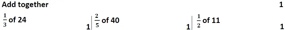 Question 14(14(a),14(b),14(c)) - Reigate Grammar School – 13 Plus Maths Entrance Exam 2013 – Non-calculator