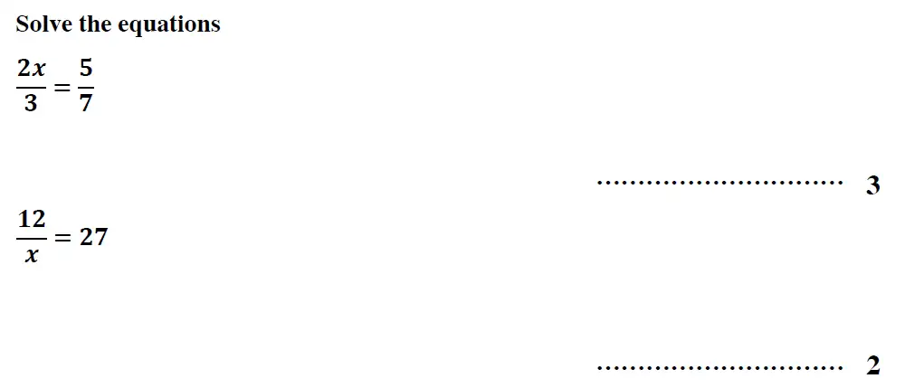 Question 2(2(iii),2(ii)) - Reigate Grammar School – 13 Plus Maths Entrance Exam 2015 – Calculator