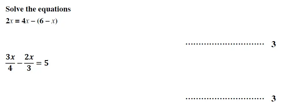 Question 2(i,2(ii)) - Reigate Grammar School – 13 Plus Maths Entrance Exam 2015 – Calculator
