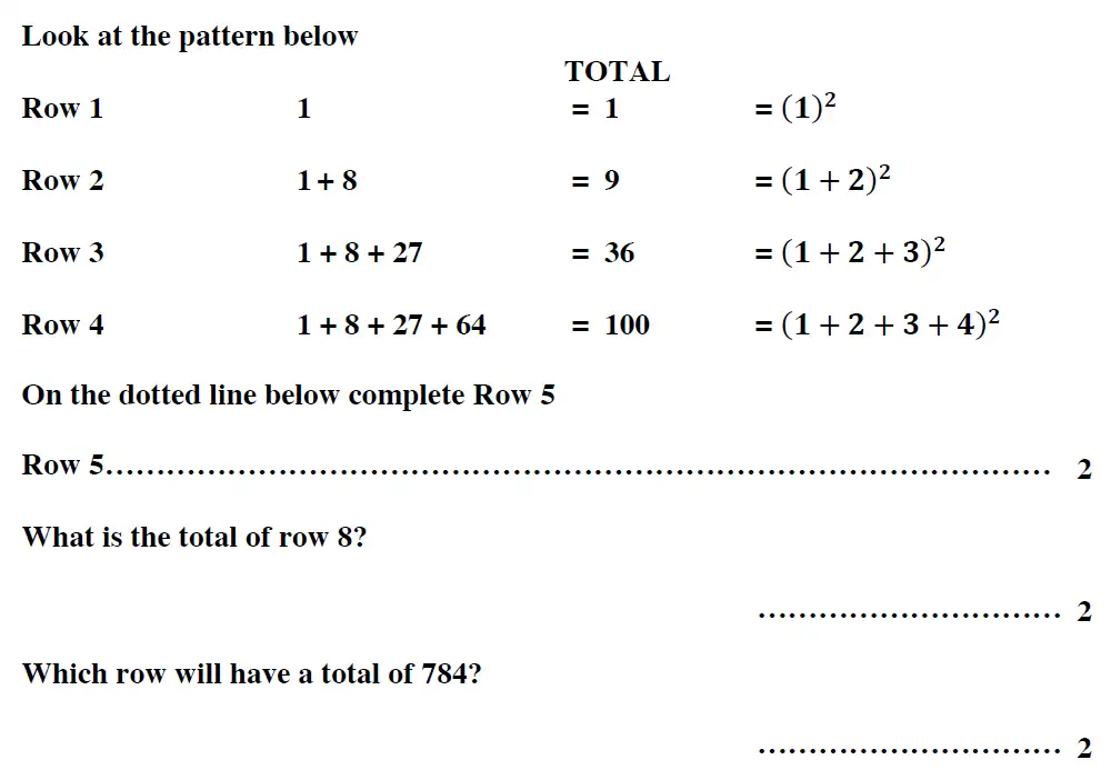 Question 5(i,5(ii),5(iii)) - Reigate Grammar School – 13 Plus Maths Entrance Exam 2015 – Calculator