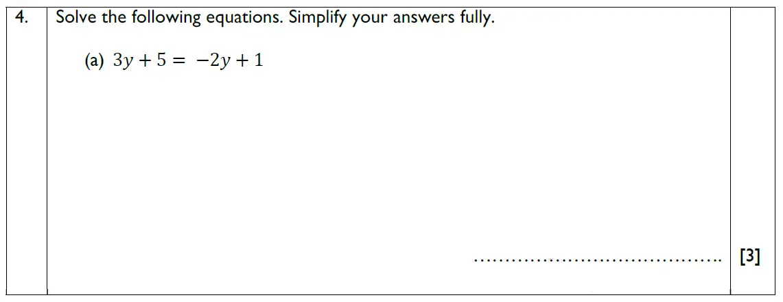 Question 4(a) - Reigate Grammar School – 13 Plus Maths Exam Paper 2018 – Calculator