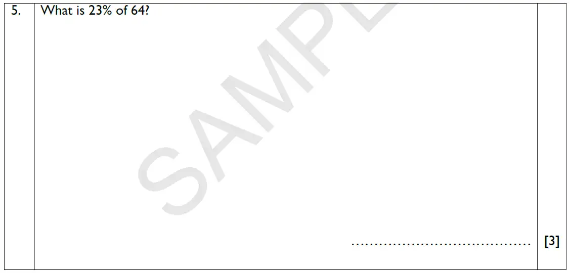 Question 05 - Reigate Grammar School - 13 Plus Maths Exam Paper 2018 - Non-calculator