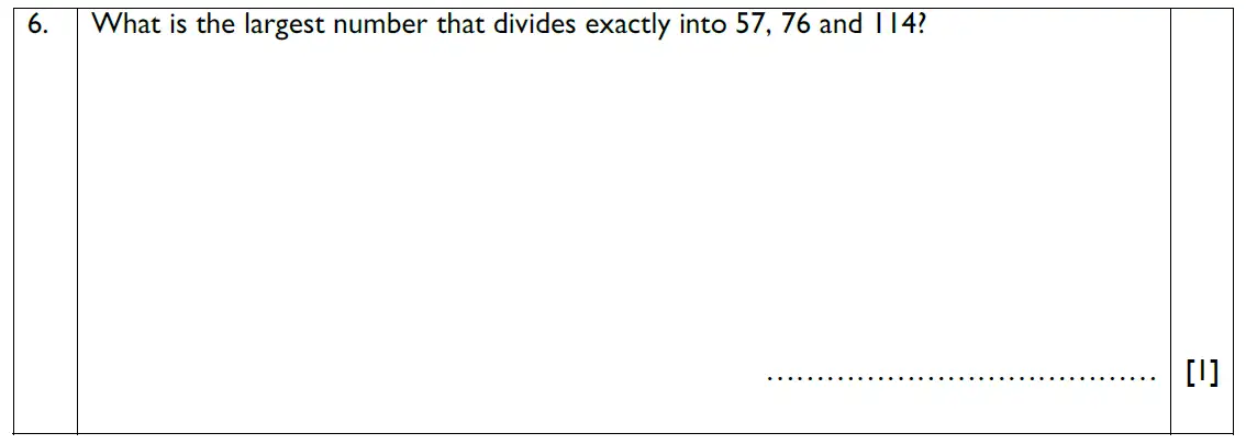 Question 06 - Reigate Grammar School - 13 Plus Maths Exam Paper 2018 - Non-calculator