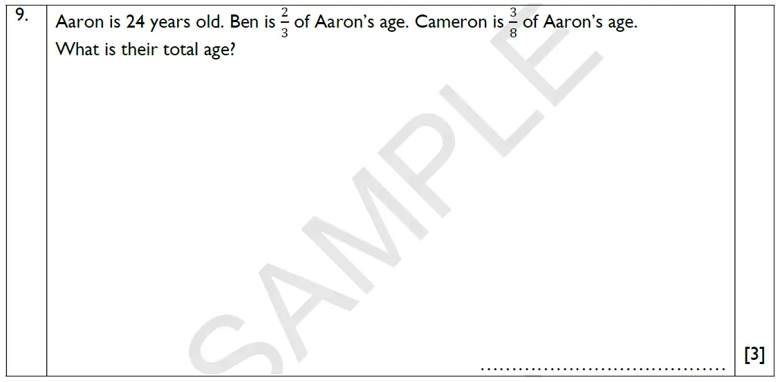 Question 08 - Reigate Grammar School - 13 Plus Maths Exam Paper 2018 - Non-calculator