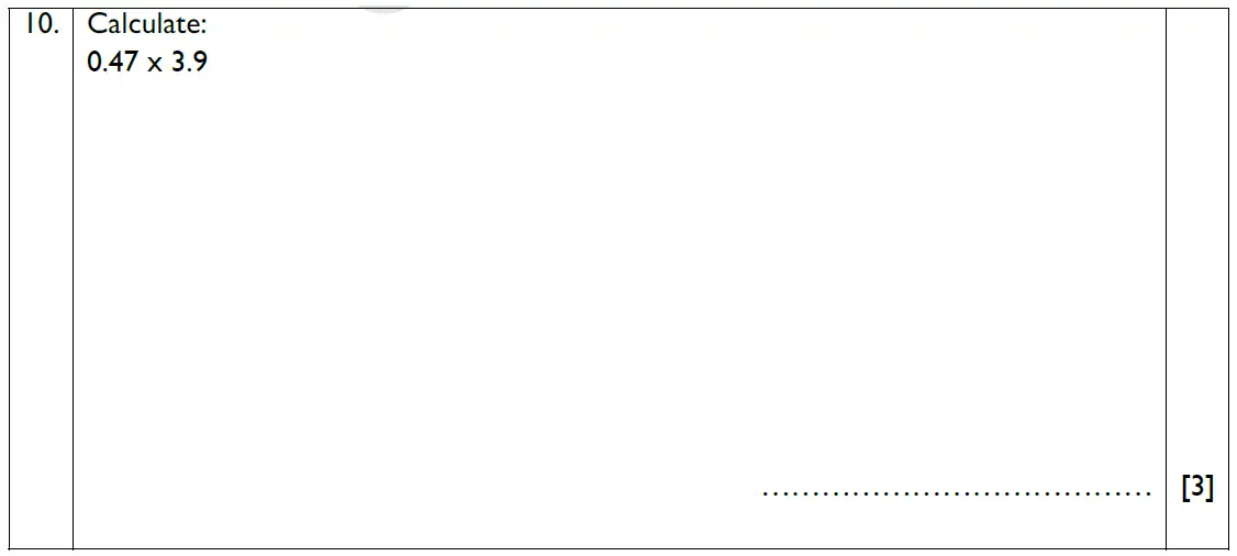 Question 09 - Reigate Grammar School - 13 Plus Maths Exam Paper 2018 - Non-calculator