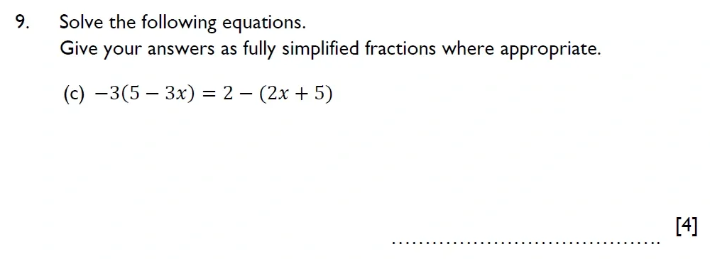 Question 09(c) - Reigate Grammar School 13 Plus Maths Sample Paper 2 - Calculator 2026
