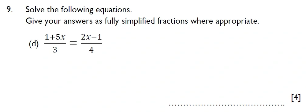 Question 09(d) - Reigate Grammar School 13 Plus Maths Sample Paper 2 - Calculator 2026