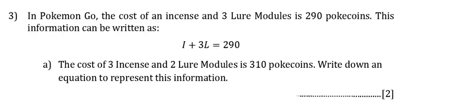 Question 3(a) - Reigate Grammar School – 13 Plus Maths Sample Paper – Calculator 2023
