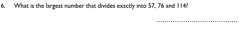Question 6 - Reigate Grammar School – 13 Plus Maths Sample Paper – Non-calculator 2018