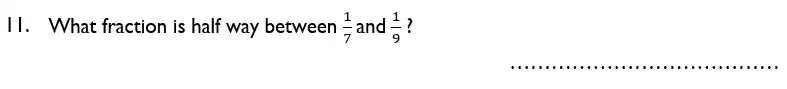 Question 11 - Reigate Grammar School – 13 Plus Maths Sample Paper – Non-calculator 2018