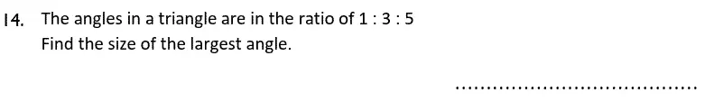 Question 14 - Reigate Grammar School – 13 Plus Maths Sample Paper – Non-calculator 2018