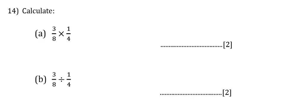 Question 14(14(a),14(b)) - Reigate Grammar School – 13 Plus Pre-Test Maths Sample Paper 2018