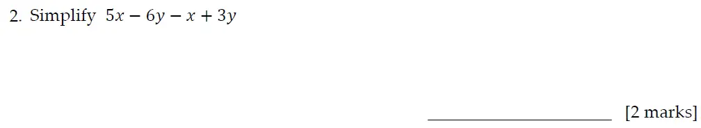 Question 2 - Sevenoaks School – 13 Plus Entrance Exam Paper – 2020