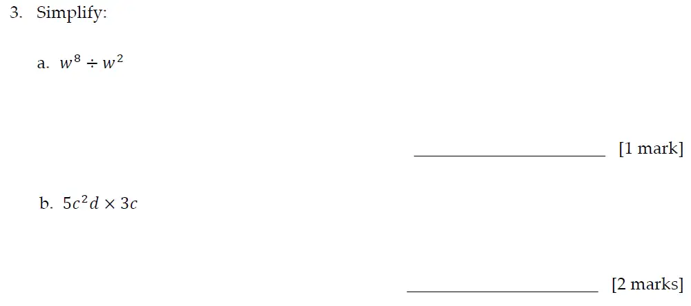 Question 3(a,b) - Sevenoaks School – 13 Plus Entrance Exam Paper – 2020