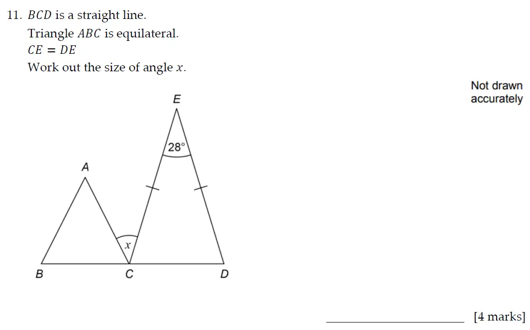 Question 11 - Sevenoaks School – 13 Plus Entrance Exam Paper – 2020