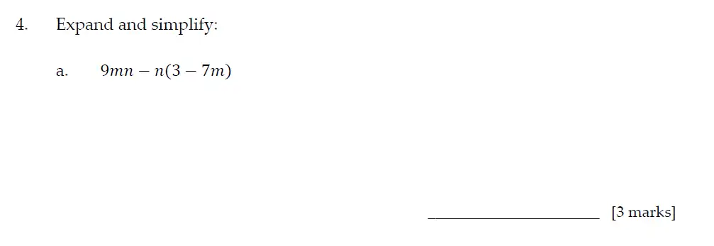 Question 4 - Sevenoaks School – 13 Plus Entrance Exam Paper – 2021