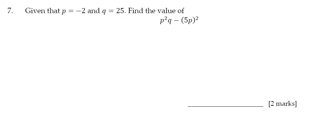 Question 7 - Sevenoaks School – 13 Plus Entrance Exam Paper – 2021