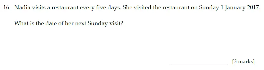 Question 16 - Sevenoaks School – 13 Plus Entrance Exam Paper – 2021