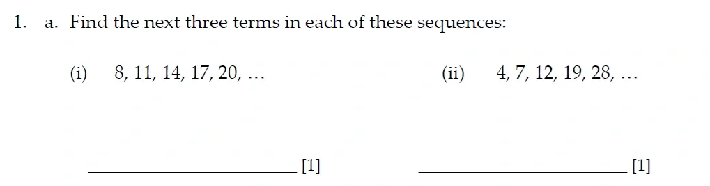 Question 01(a) - Sevenoaks School - 13 Plus Entrance Exam Paper - 2022