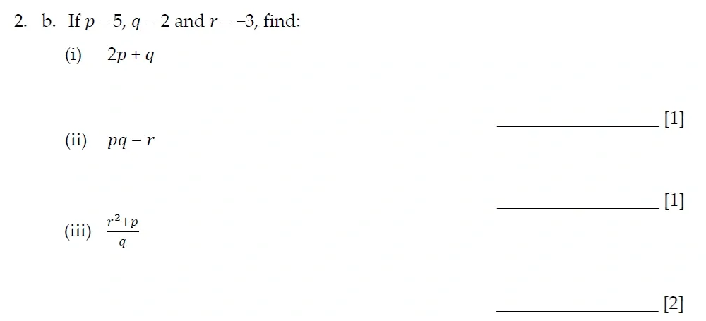 Question 02(b) - Sevenoaks School - 13 Plus Entrance Exam Paper - 2022