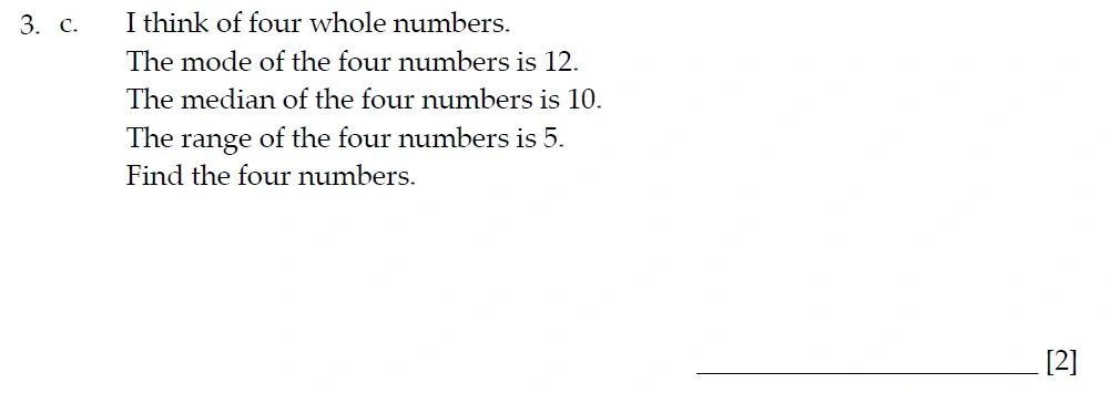 Question 03(c) - Sevenoaks School - 13 Plus Entrance Exam Paper - 2022